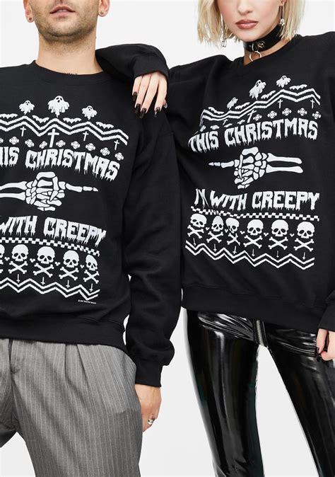 Too Fast I'm Creepy Christmas Sweater – Dolls Kill