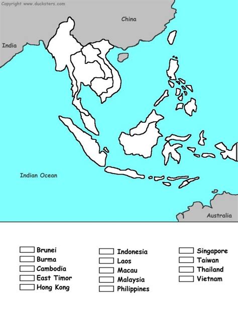 Printable Map Of Southeast Asia