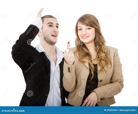 Couple rude gesture stock photo. Image of beautiful, disappointment - 35603434