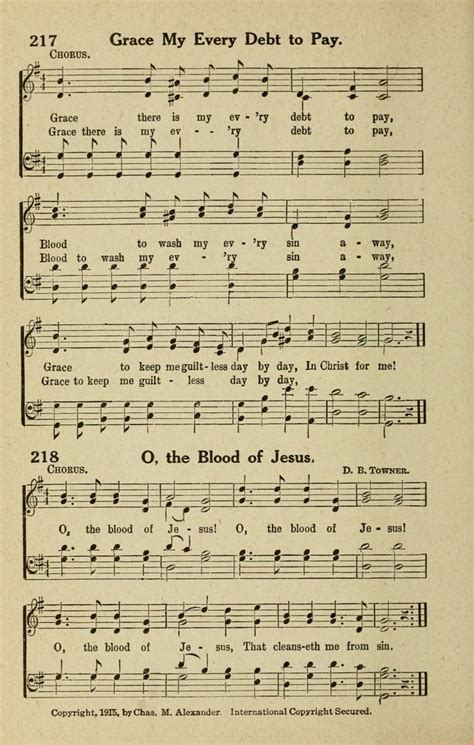 The Tabernacle Hymns 218. O, the blood of Jesus! | Hymnary.org