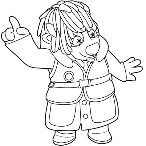 Special Agent Oso Characters Coloring Page - Free Printable Coloring Pages for Kids