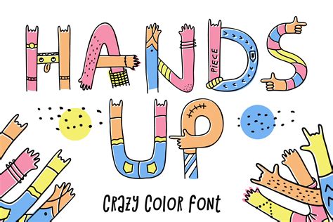 Hands Up Crazy Font by Peliken · Creative Fabrica