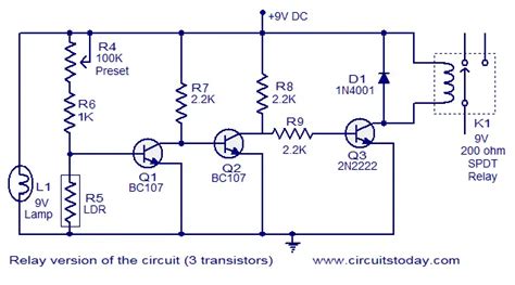 Simple Fire alarm circuit using LDR