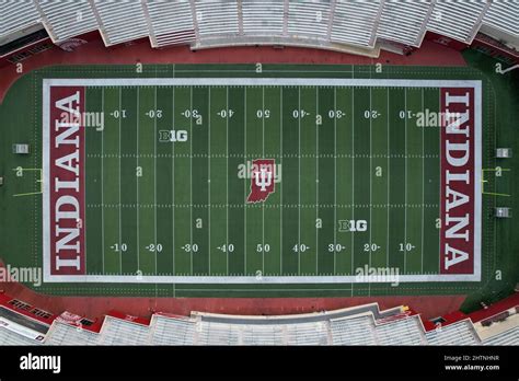 The Indiana Hoosiers and Big 10 Conference logos are seen on the ...