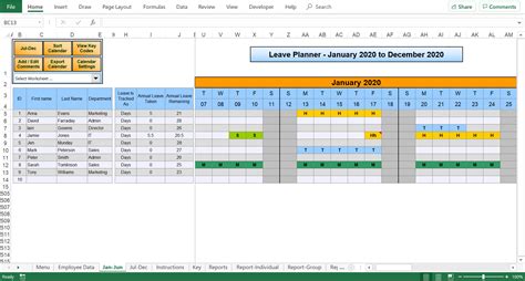 Annual Leave Staff Template Record / Employee Annual Leave Document ...