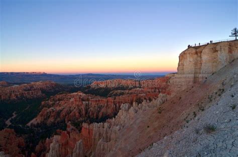 Bryce Canyon Overlook At Sunset Stock Image - Image of orange, utah ...