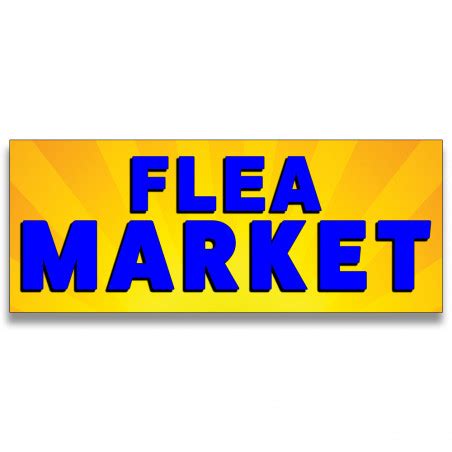 Flea Market Vinyl Banner 5 Feet Wide by 2 Feet Tall