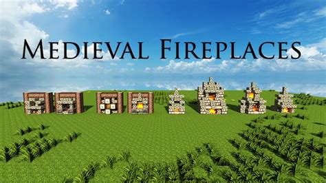 Minecraft Medieval Fireplace Designs + DOWNLOAD - YouTube