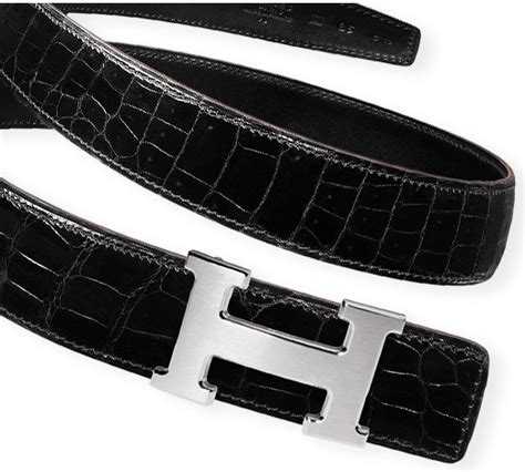 EMM (pronounced EdoubleM): HERMÉS Black Crocodile 32mm Belt