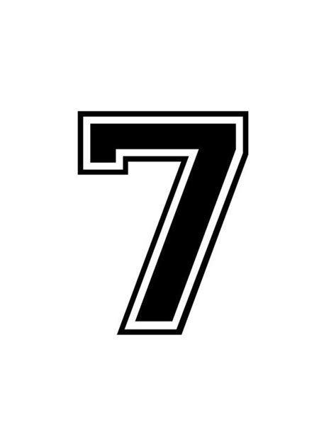 Iron on Number 7 for Tshirt Instant Download - Etsy | Number 7 ...