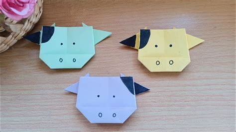 Origami cow face origami cow easy I Simply&Easy Origami - YouTube