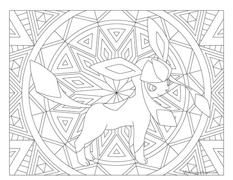 Free printable Pokemon coloring page-Glaceon. Visit our page for more coloring! Coloring fun for ...