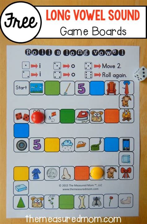 Roll a long vowel games - The Measured Mom