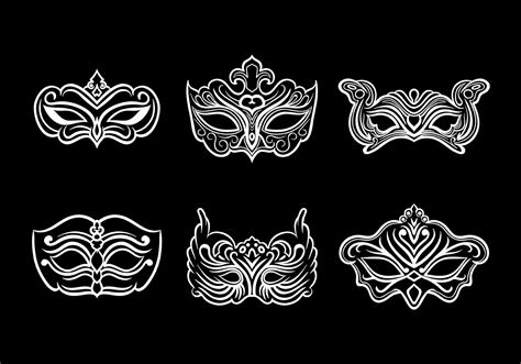 Masquerade Mask Icons Vector 148107 Vector Art at Vecteezy