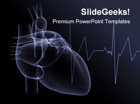 Heart X Ray Medical PowerPoint Template 1110