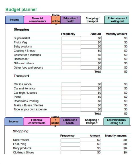 Template Budget Excel - SampleTemplatess - SampleTemplatess