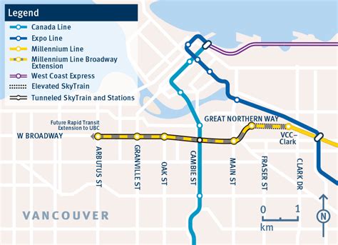 These are the 6 stations of the Broadway Subway in Vancouver (VISUALS ...