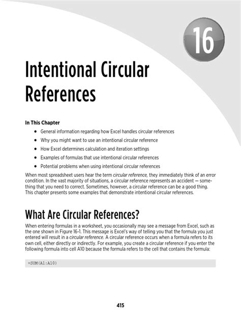 Circular Reference | PDF