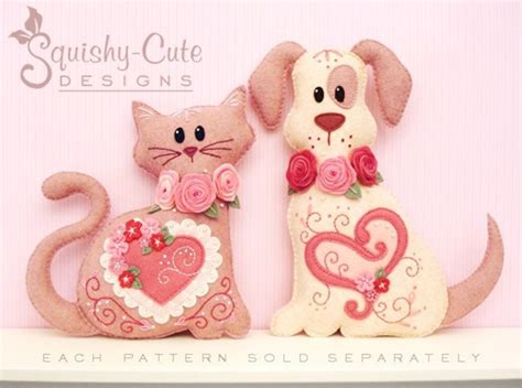 Cat Stuffed Animal Pattern Felt Plushie Sewing Pattern & - Etsy