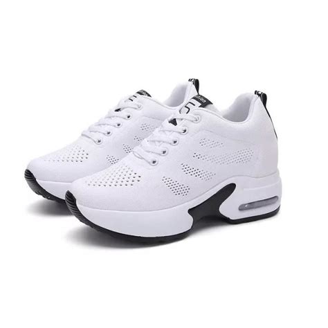 Baskets Femme - chaussures de sport Fond épais Loisir fashion - blanc MR™ Blanc - Cdiscount ...