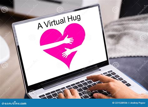 Virtual Internet Hug Message Stock Photo - Image of embrace, love: 221538936