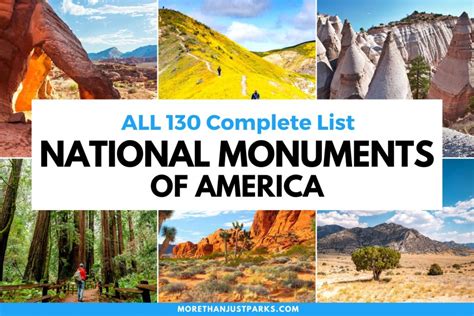 COMPLETE List of National Monuments (Printable Map + By State)