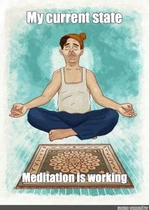 Create meme "meditation illustration, meditating figure, meditation drawing is cool" - Pictures ...