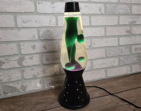 Groovy Mod Starlight Black Lava Lamp With Turquoise Green and Clear ...