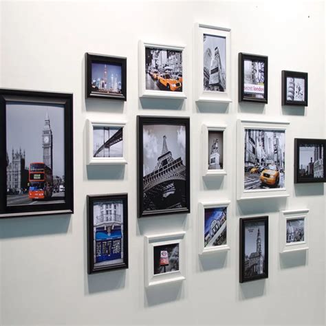 16 pcs/set White Photo Wall Frame,Wedding Home Decor,New Photo Frame Black,Picture Frames For ...