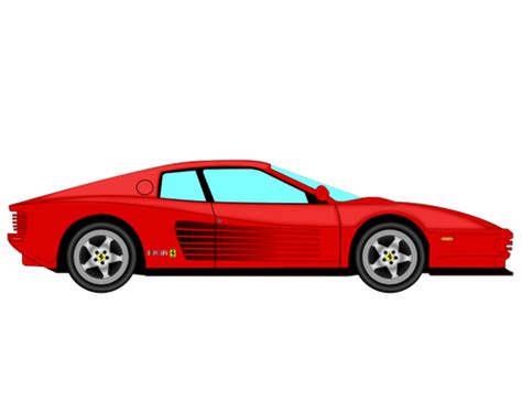 Vektor Zeichnung des Ferrari Testarossa | Public Domain Vektoren