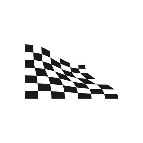 black and white racing flag logo design 26329527 Vector Art at Vecteezy