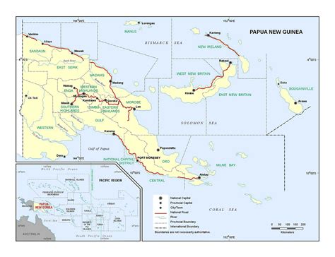 Large detailed political and administrative map of Papua New Guinea ...