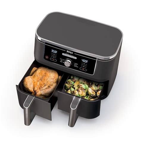 Ninja Foodi 6-in-1 XL 10-Quart Black Digital 2-Baskets Air Fryer DZ401 at Lowes.com