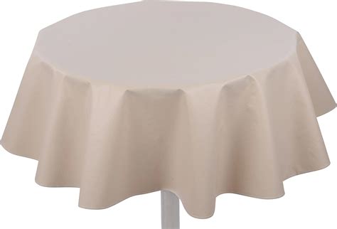 Yourtablecloth Heavy Duty Flannel Backed Round Vinyl Tablecloth - 6 Gauge Thickness, Water ...