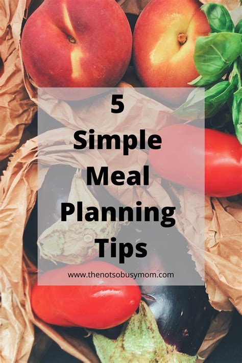 5 Meal Planning Tips