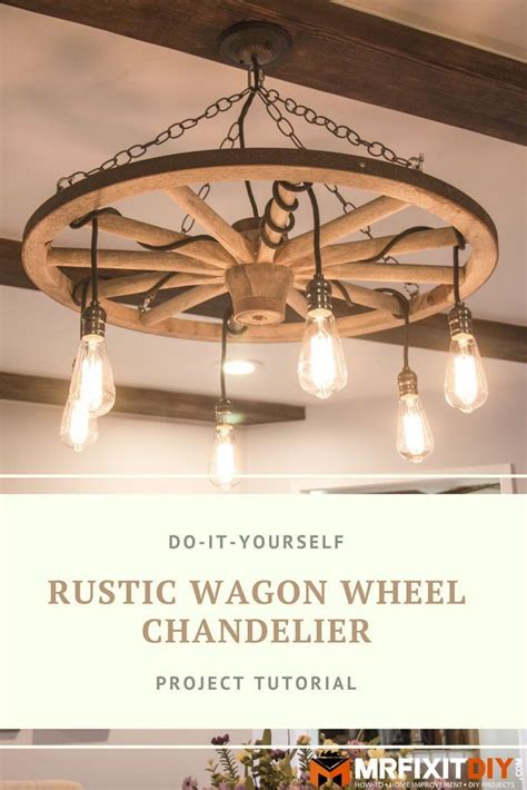 Diy wagon wheel chandelier – Artofit