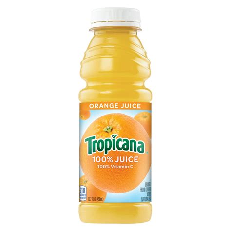 Tropicana Juice, 100% Orange, 15.2 Oz Plastic Bottle (24 Count ...