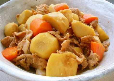 Delicious Simmered Taro Root & Thinly-Sliced Pork Recipe by cookpad ...