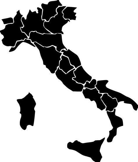 SVG > regions map italy - Free SVG Image & Icon. | SVG Silh