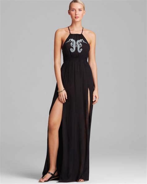 Lyst - Wildfox Seahorse Gigi Swim Cover Up Maxi Dress in Black