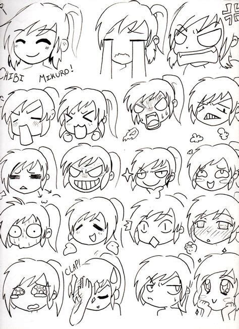 how to draw chibi faces - Google Search | Наброски, Рисунки, Рисовать