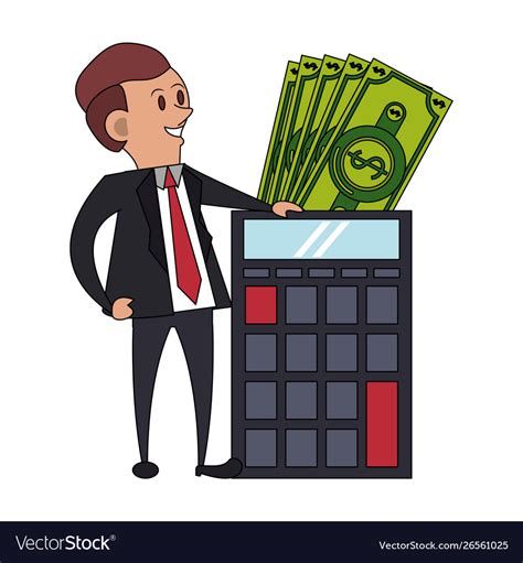 Saving money finance banking cartoon Royalty Free Vector