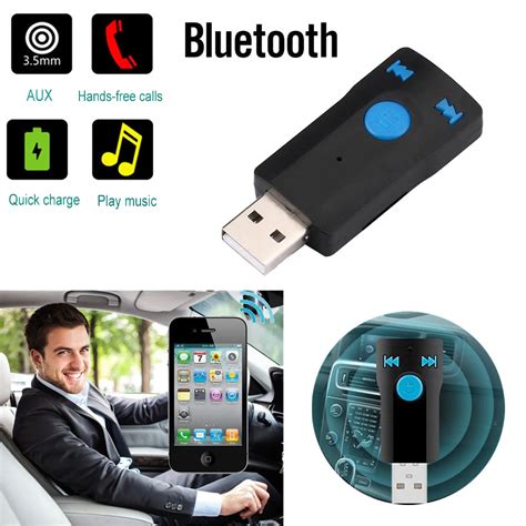 Wireless Bluetooth Car Kit AUX Audio USB Bluetooth Receiver Adapter Support SD Card Handsfree ...