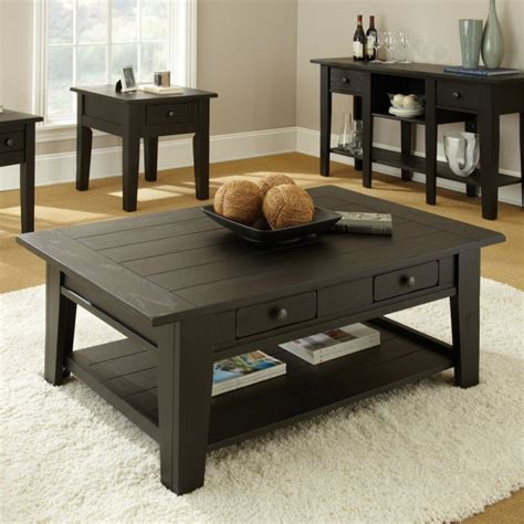 Dark Wood Square Coffee Table - Foter