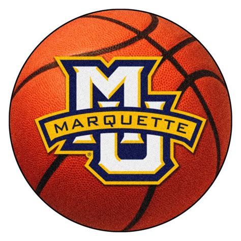 FanMats® 1604 - "Basketball" NCAA Marquette University Round Nylon Area ...