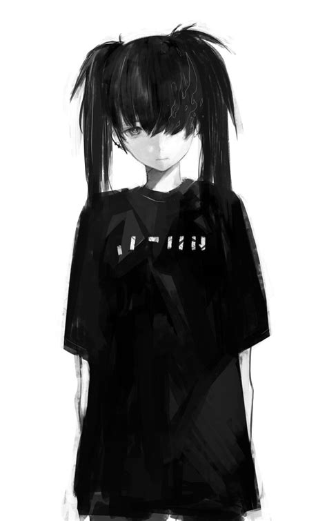 Sad Anime Girl Black Hair