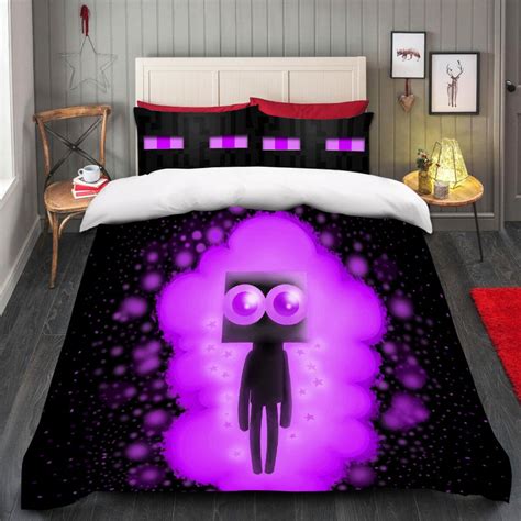 Minecraft Bed Sheets Enderman Cute Duvet Covers Twin Full Queen King ...