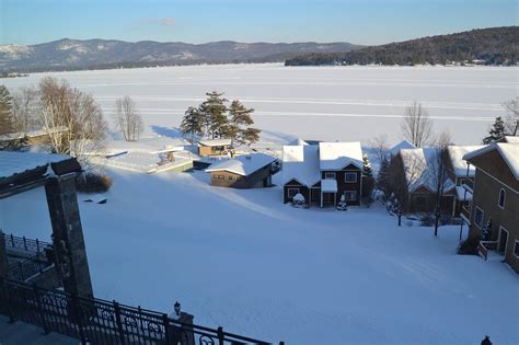 Winter view of Lake George from the Inn at Erlowest | Summer vacation spots, Lake george, Winter ...