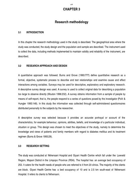 Sample of methodology in research paper