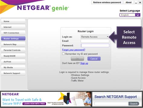 How do I remotely access my router using the NETGEAR Desktop genie ...